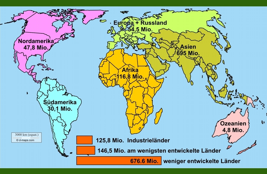 Durch den Meeresspiegelanstieg bedrohte Bevölkerung im Jahr 2030