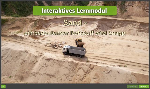 Sand - ein bedeutender Rohstoff wird knapp - Kurzvorschau Lernmodul